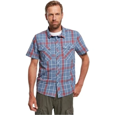 Image of Bandit Hemd Roadstar Karo B 4003, Red/Blue, S