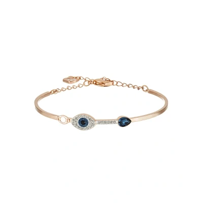 Image of Swarovski DUO Bangle EVIL EYE Bracelet, Women&#039;s, Size: Medium, Dark multi