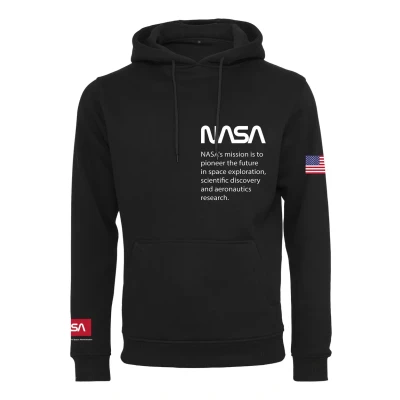 Image of Mister Tee NASA Definition Hoodie, Men&#039;s, Size: Medium, Black