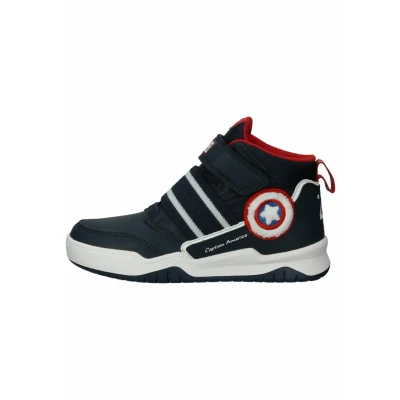 Image of Geox Hightop trainers Navy/red for kids, Size: 4, Imitation leather/ textile