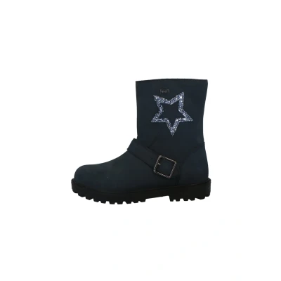Image of Lurchi EFFI TEX Cowboy/biker ankle boot for kids, Size: 12K, Navy Leather