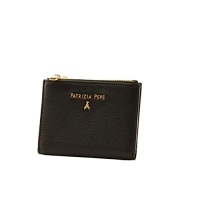 Image of Patrizia Pepe Basic COIN CASE Wallet, Women&#039;s, Size: One Size, Black/gold