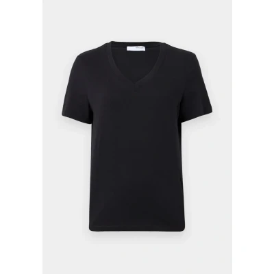 Image of Selected Femme Basic Tshirt, Women&#039;s, Size: 12, Black