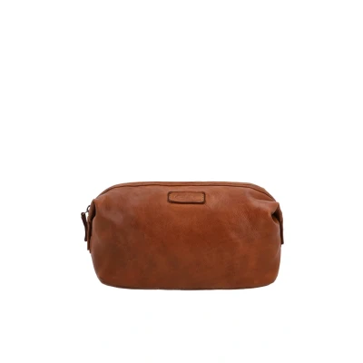Image of Gusti Leder Caspian Wash bag, Size: One Size, Cognac