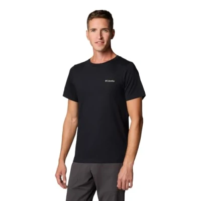 Image of Columbia Rapid RIDGE BACK Graphic TEE Print Tshirt, Men&#039;s, Size: XXL, Black