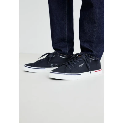 Image of Pepe Jeans Kenton Smart Trainers, Men&#039;s, Size: 6, Navy Textile