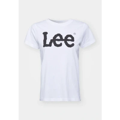Image of Lee LOGO TEE Print Tshirt, Women&#039;s, Size: 4/6, White