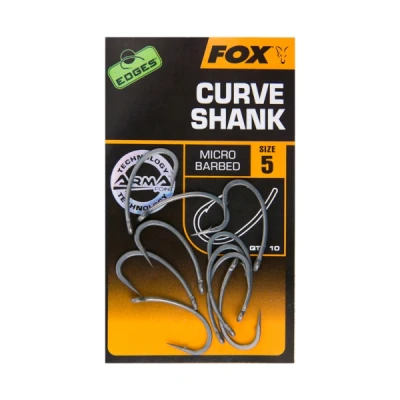 Image of Fox Edges Curve Shank hooks size 5 micro barbed Carp