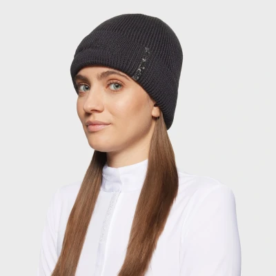 Image of Samshield Ladies Mira Premium Beanie Asphalt Horse Riding Equestrian