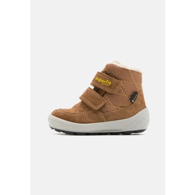 Image of Superfit Groovy 2.0 Unisex Winter boots for kids, Size: 5.5K, Braun/gelb Leather/synthetics