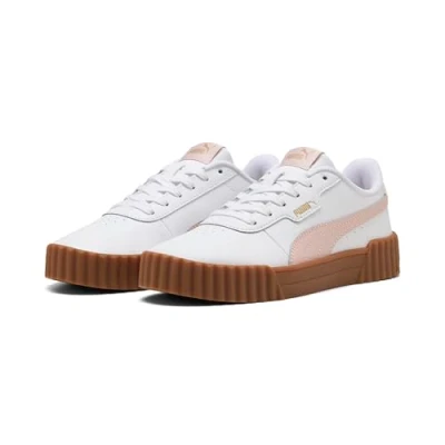 Image of Puma Carina 3.0 Trainers, Women&#039;s, Size: 8.5, White/mauve mist shoes