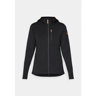 Image of Fjällräven KEB Hoodie Fleece jacket, Women&#039;s, Size: Large, Black