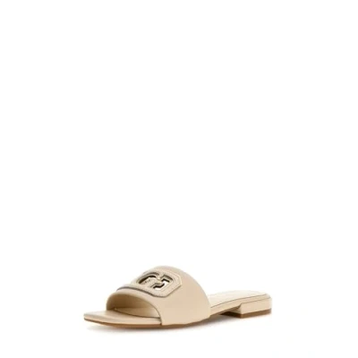 Image of Guess Tarisha Mules, Women&#039;s, Size: 2, Cream/gold Leather/synthetics