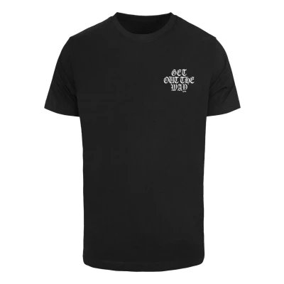 Image of Mister Tee GET OUT THE WAY Print Tshirt, Men&#039;s, Size: XXL, Black