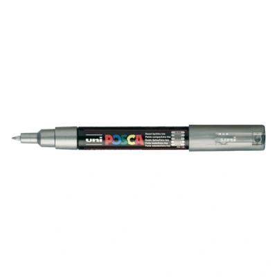 Image of Uni Ball Posca Fine Bullet Tip Marker Silver