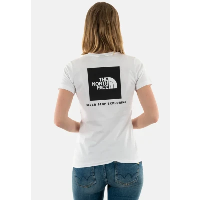 Image of The North Face W S/S BOX Print Tshirt, Women&#039;s, Size: 18/20, Tnf white