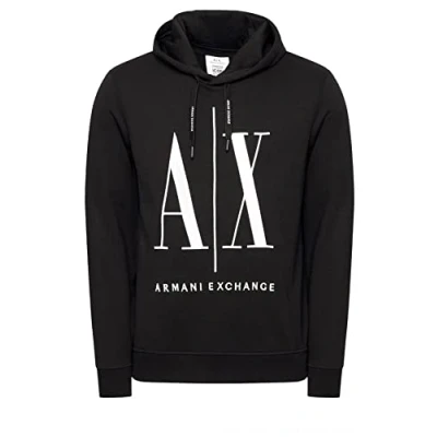 Image of Armani Exchange Zjkrz Zipup sweatshirt, Men&#039;s, Size: Medium, Black