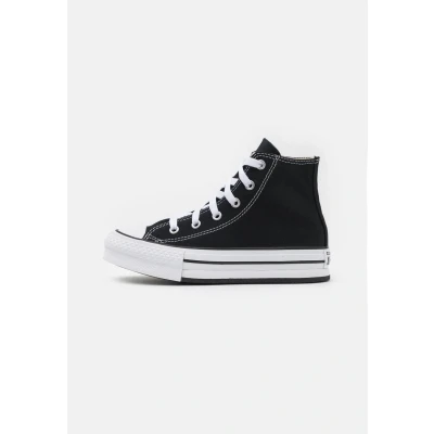 Image of Converse Chuck Taylor ALL STAR EVA LIFT Platform Unisex Hightop trainers for kids, Size: 3, Schwarz Textile