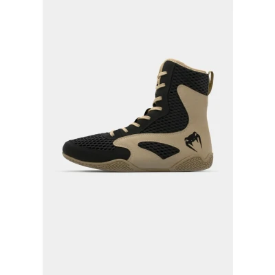 Image of Venum Contender Boxing Shoes Unisex Training shoe, Size: 11, Black/sand Imitation leather/ textile