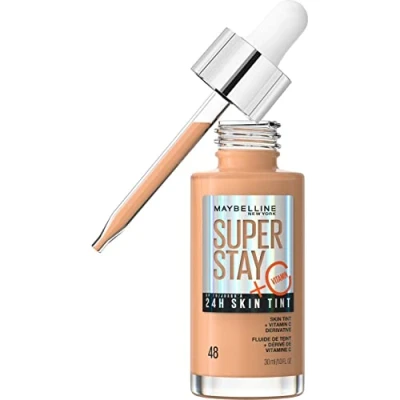 Image of Maybelline Super Stay up to 24H Skin Tint Foundation + Vitamin C 30ml (Various Shades) 48
