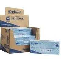 Image of WypAll X50 Colour Coded Cleaning Cloths 7441 Blue 1 Pack x 50 with Interfold Folds