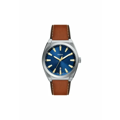 Image of FOSSIL Men&#039;s Analog Quartz Watch with Leather Strap FS6115