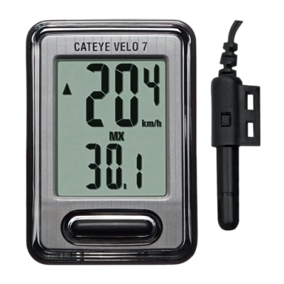 Image of CATEYE Bicycle Computer Velo 7 CC VL520, FA003524056, TU EU, Silver