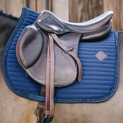 Image of Kentucky Horsewear Saddle Pad Pearls Jumping Navy Horse Riding Equestrian