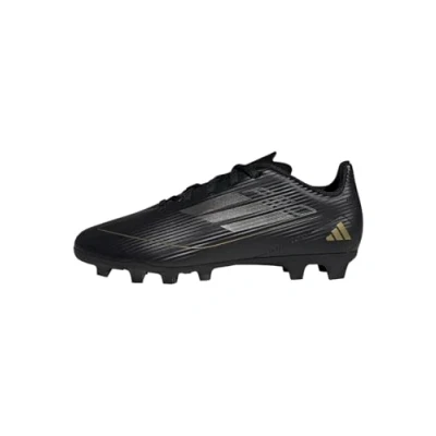Image of adidas Performance F50 CLUB FXG Unisex Moulded stud football boots for kids, Size: 3, Core black/iron metallic/gold metallic Synthetics