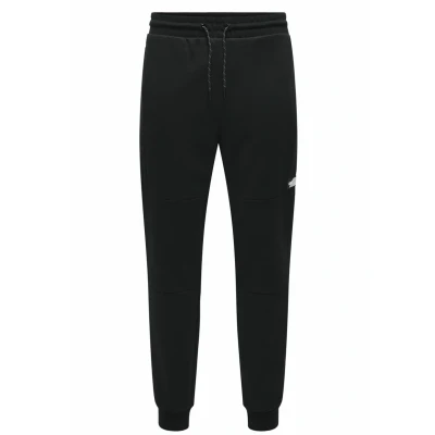 Image of ONLY &amp; SONS Onsliam Male Jogging Bottoms Normal Cut Bottoms, black, L