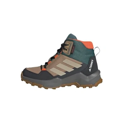 Image of Adidas Terrex AX4R Unisex Hiking shoes for kids, Size: 12.5K, Cardboard/savannah/semi impact orange Imitation leather/ textile