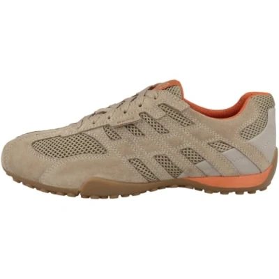 Image of Geox Snake Original Trainers, Men&#039;s, Size: 13, Sand Leather and textile
