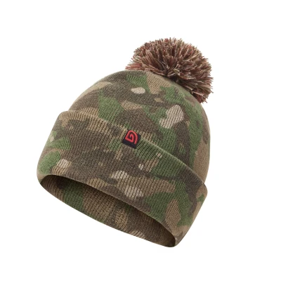 Image of Trakker Camo Bobble Hat Fishing beanie