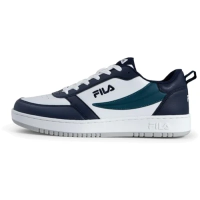 Image of Fila REGA Trainers, Men&#039;s, Size: 7.5, White/navy Pu