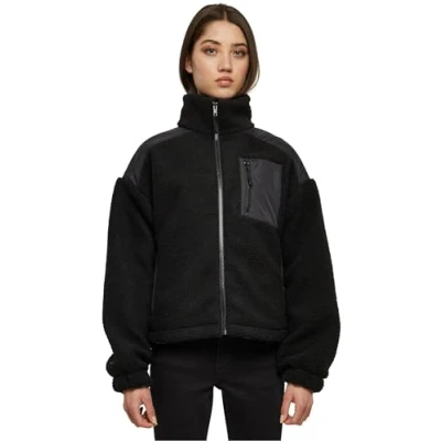 Image of Urban Classics Women&#039;s Ladies Sherpa Mix Jacket, Black, S