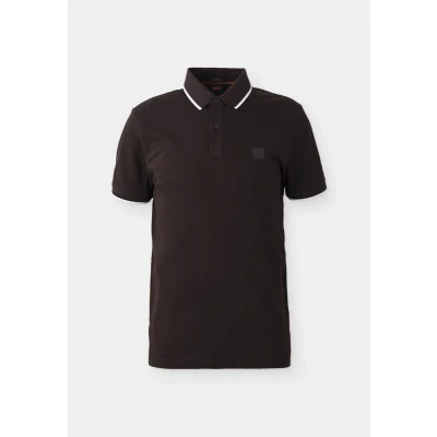 Image of BOSS Passertip Polo shirt, Men&#039;s, Size: Small, Dark brown