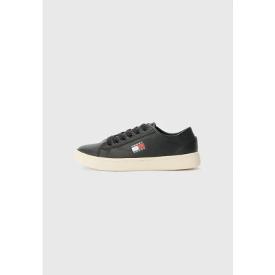Image of Tommy Jeans Lightweight Court Trainers, Women&#039;s, Size: 6, Black shoes