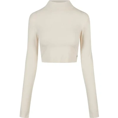 Image of Urban Classics Organic Cropped Turtelneck Long sleeved top, Women&#039;s, Size: Medium, Whitesand