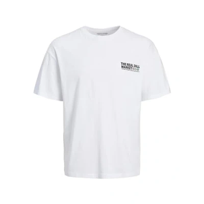 Image of Jack &amp; Jones Jortoast TEE CREW NECK Print Tshirt, Men&#039;s, Size: Small, Bright white