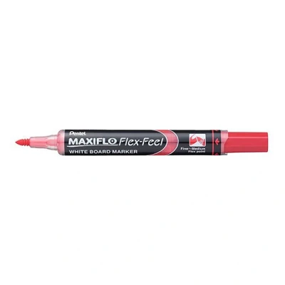 Image of Pentel Maxiflo flex feel 4,6 mm Board Marker Red Pack of 12