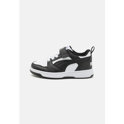 Image of Puma Rebound V6 Unisex Trainers for kids, Size: 11K, White/black High quality imitation leather