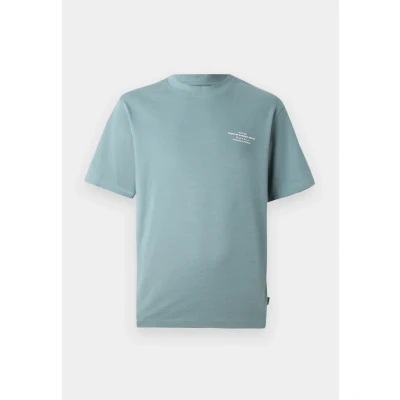 Image of Jack &amp; Jones Premium Jprblachad Branding CREW NECK TEE Print Tshirt, Men&#039;s, Size: Medium, Goblin blue