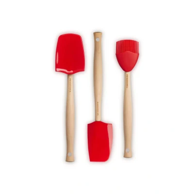Image of Le Creuset Spatula set 3 pieces Premium Cherry red