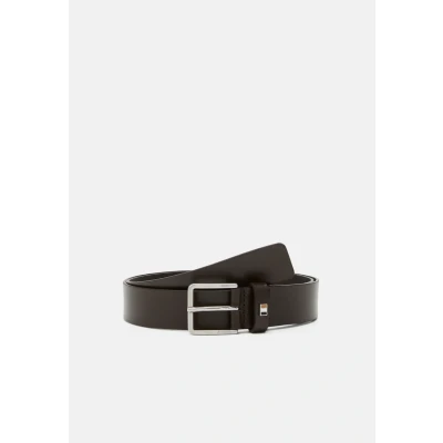 Image of BOSS THER FLAG Belt, Men&#039;s, Size: 44, Dark brown