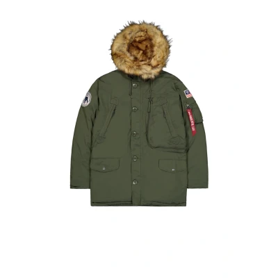 Image of ALPHA INDUSTRIES Men&#039;s Polar Jacket, Dark Green, S