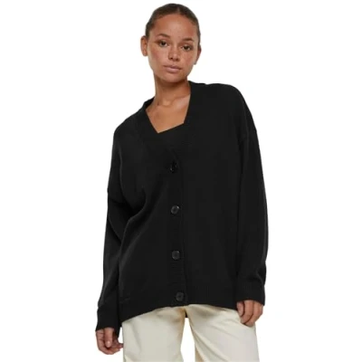 Image of Urban Classics BIG Cardigan, Women&#039;s, Size: 5XL, Black