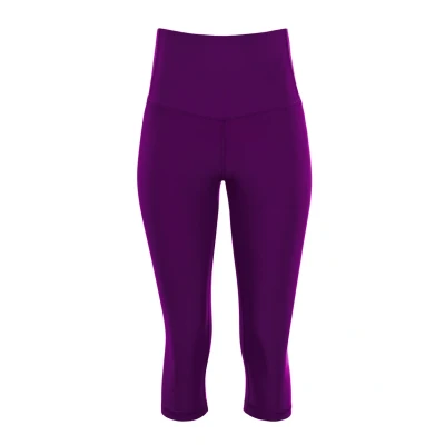 Image of WINSHAPE Women&#039;s Functional Comfort ¾ Tights Hwl217c &quot;High Waist&quot; with V shape Appliqué and Core Waistband