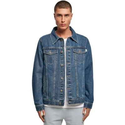 Image of Urban Classics Denim jacket, Men&#039;s, Size: XS, Mid indigo washed