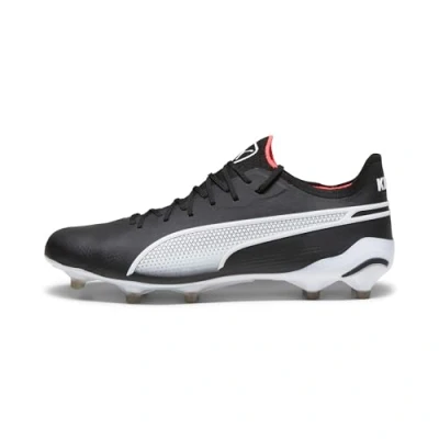 Image of Puma KING Ultimate Moulded stud football boots, Men&#039;s, Size: 095, Silver/ black/white shoes