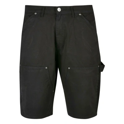 Image of Urban Classics Double KNEE Carpenter Shorts, Men&#039;s, Size: 40x32, Black